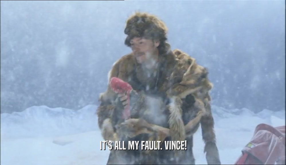 IT'S ALL MY FAULT. VINCE!  