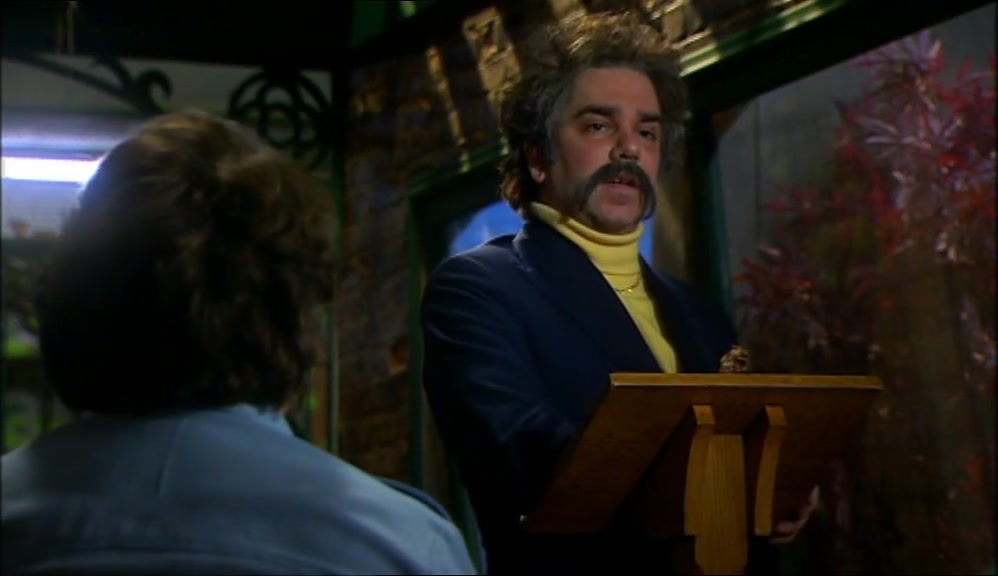 THE WOLF ATTACKED ME, BUT FORTUNATELY I HAD A PISTOL HIDDEN IN MY MOUSTACHE. 