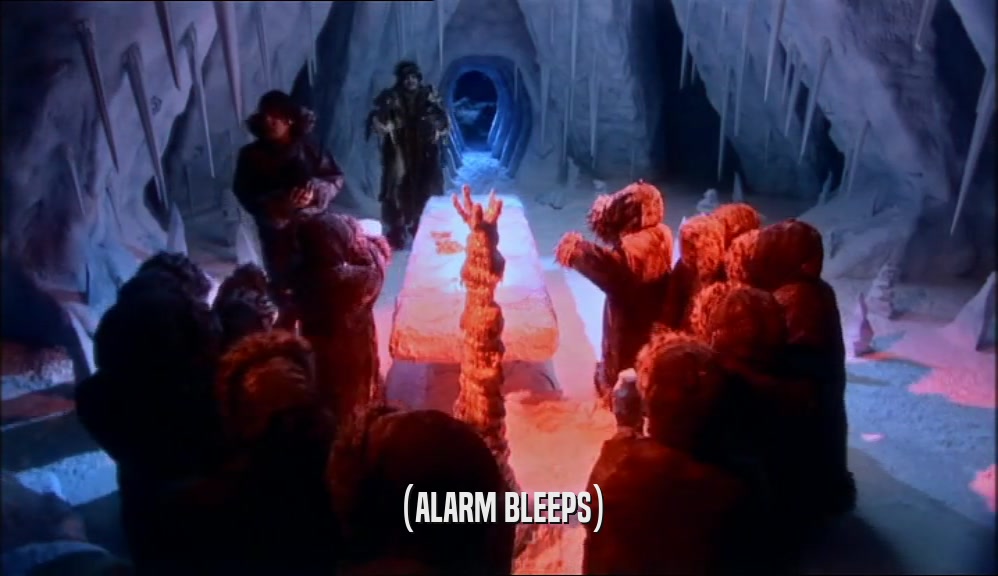 (ALARM BLEEPS)  