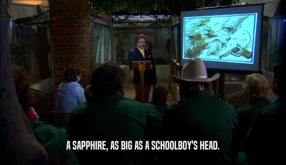 A SAPPHIRE, AS BIG AS A SCHOOLBOY'S HEAD.
  