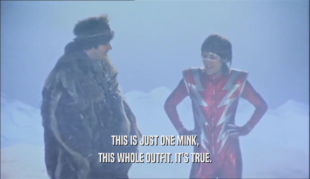 THIS IS JUST ONE MINK, THIS WHOLE OUTFIT. IT'S TRUE. 