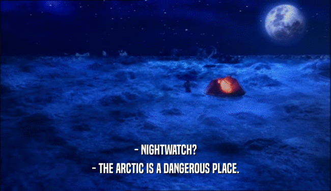 - NIGHTWATCH?
 - THE ARCTIC IS A DANGEROUS PLACE.
 