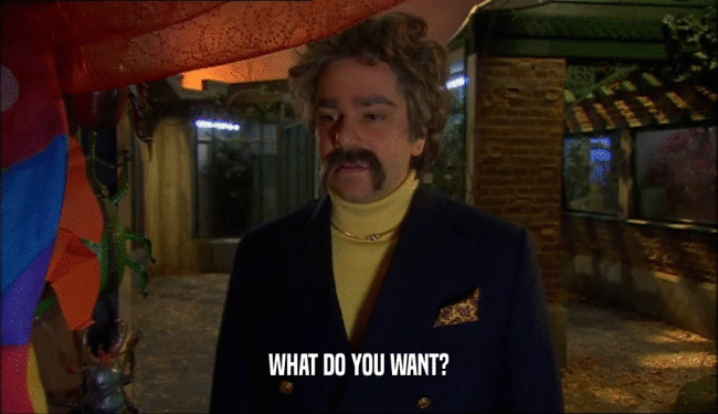 WHAT DO YOU WANT?  