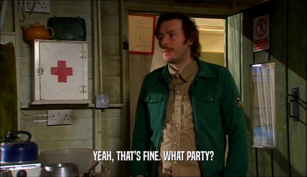 YEAH, THAT'S FINE. WHAT PARTY?  