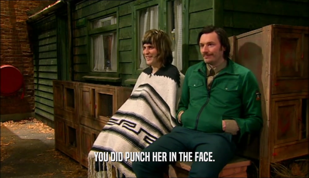 YOU DID PUNCH HER IN THE FACE.  
