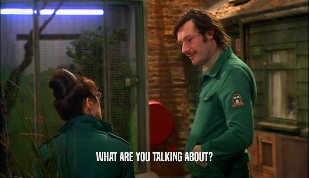 WHAT ARE YOU TALKING ABOUT?  