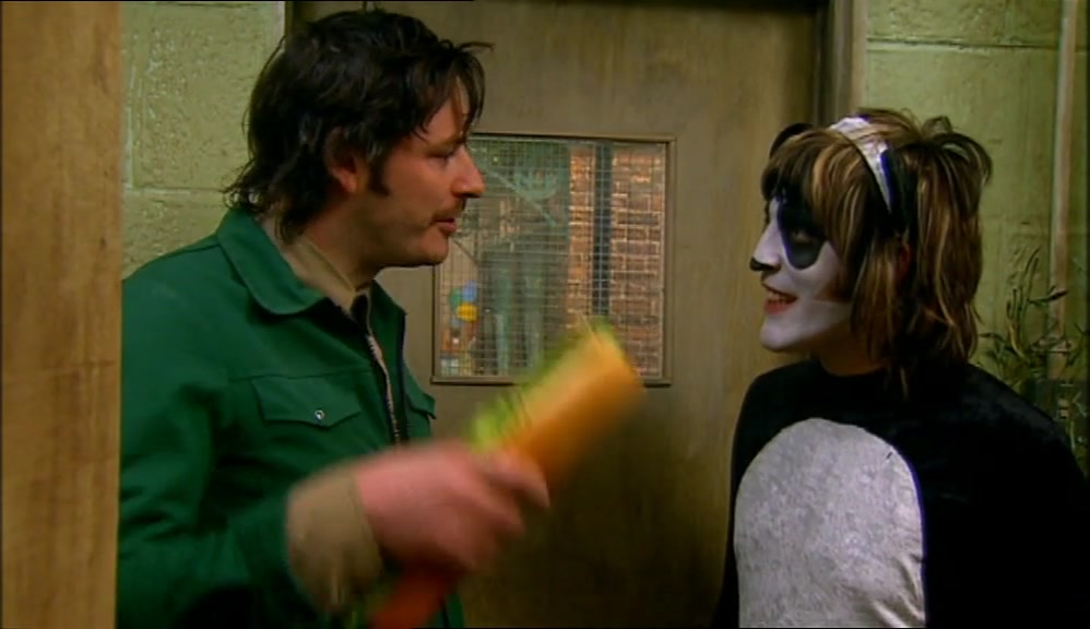 - SPYING ON GIDEON? - NO, HAVING MY LUNCH. 