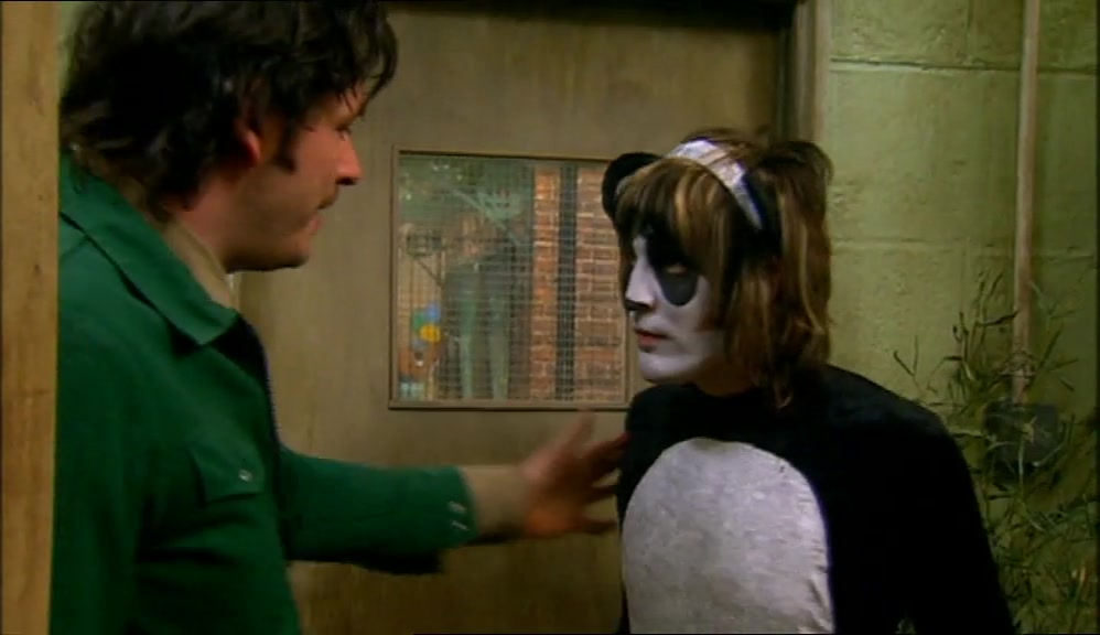 WHAT YOU DO IS GET IN THE PANDA LODGE WITH CHI-CHI, DANCE ABOUT EROTICALLY, 