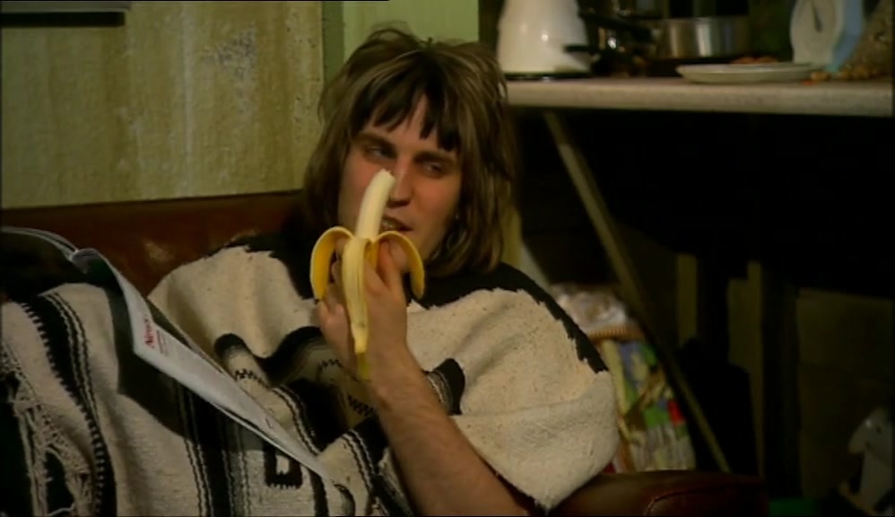 - THIS BETTER BE GOOD.
 - YOU KNOW THE BLACK BITS IN BANANAS.
 