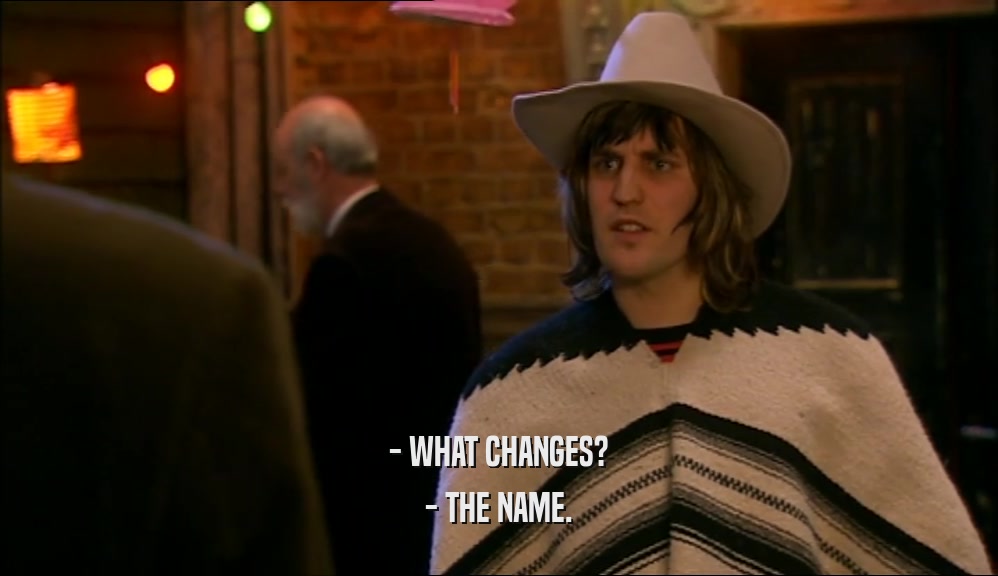 - WHAT CHANGES? - THE NAME. 