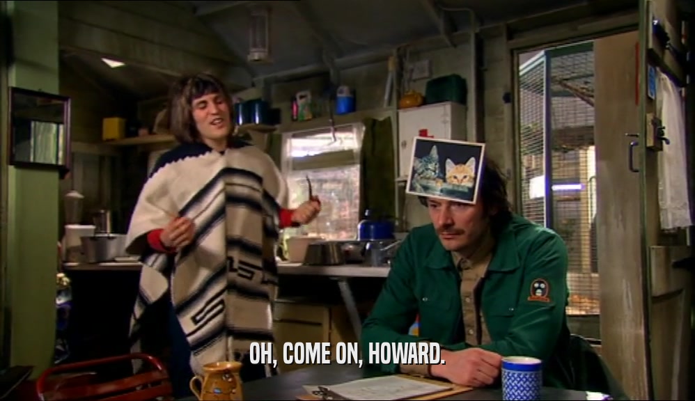 OH, COME ON, HOWARD.
  