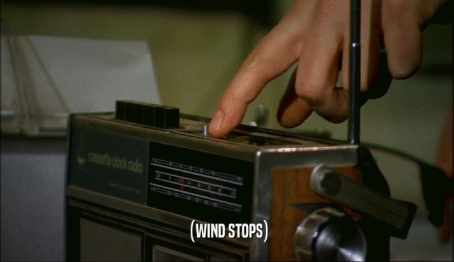 (WIND STOPS)  