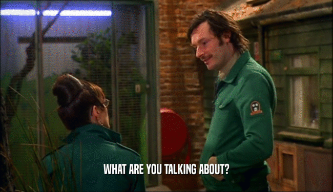 WHAT ARE YOU TALKING ABOUT?  