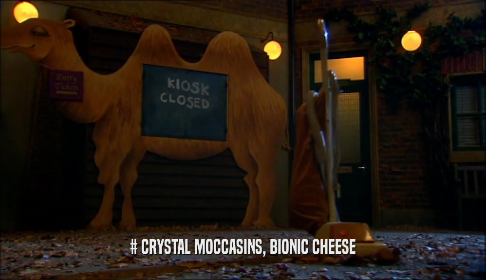 # CRYSTAL MOCCASINS, BIONIC CHEESE
  