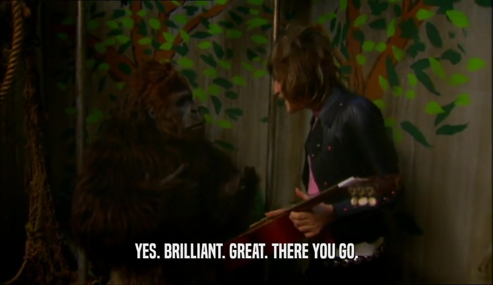 YES. BRILLIANT. GREAT. THERE YOU GO.  