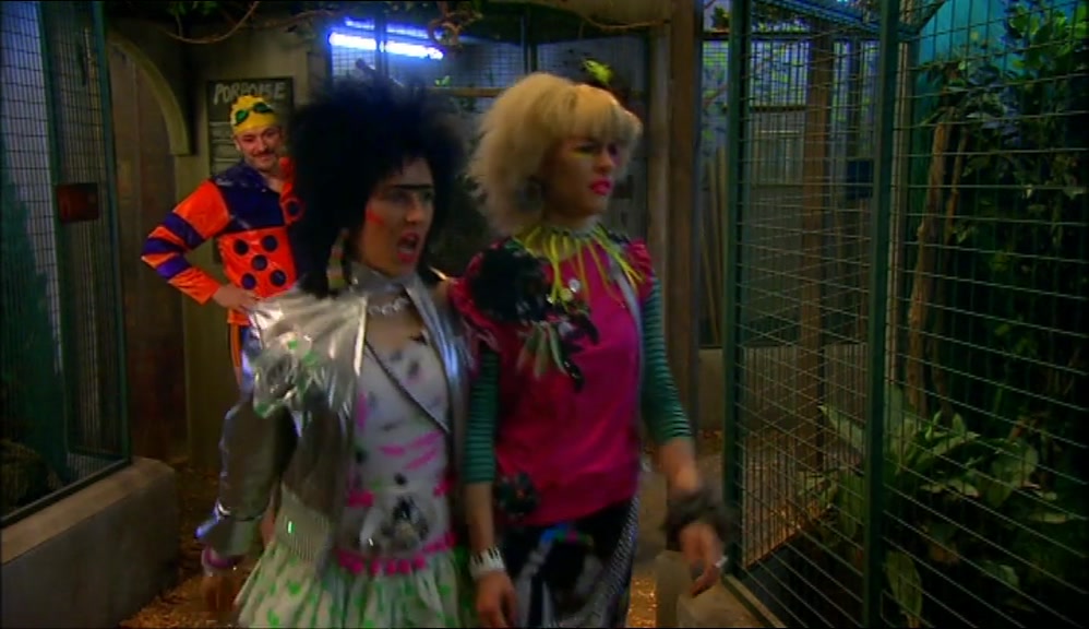 - HI, LADIES. JUST RIDDEN A PORPOISE. - YEAH? RING-A-DING-DING. 