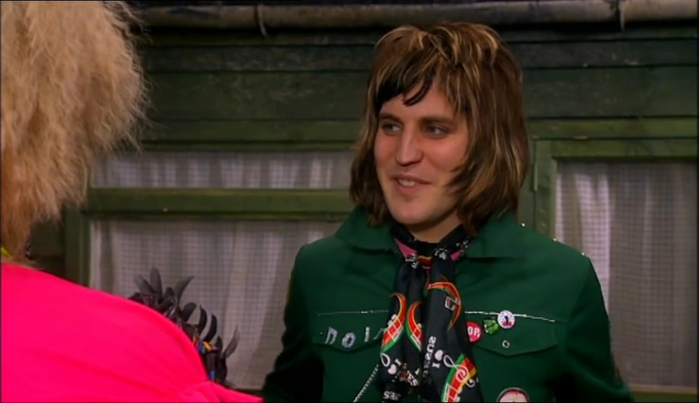 HE'S JUST THE LOCAL SIMPLETON. YOU KNOW, I KNOW HIS MUM. 