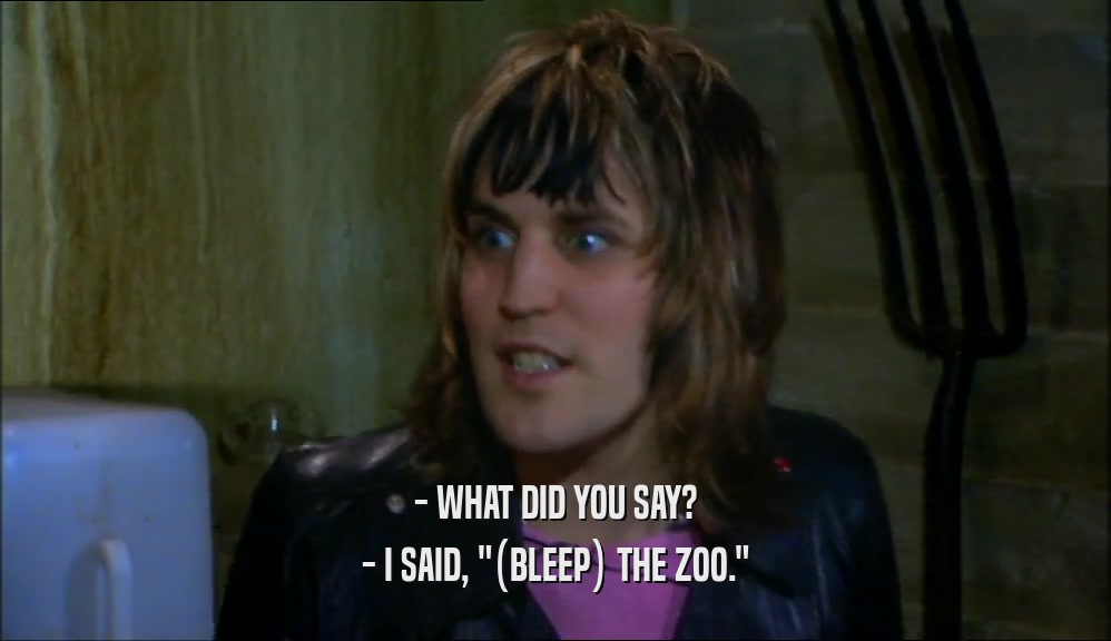 - WHAT DID YOU SAY? - I SAID, 
