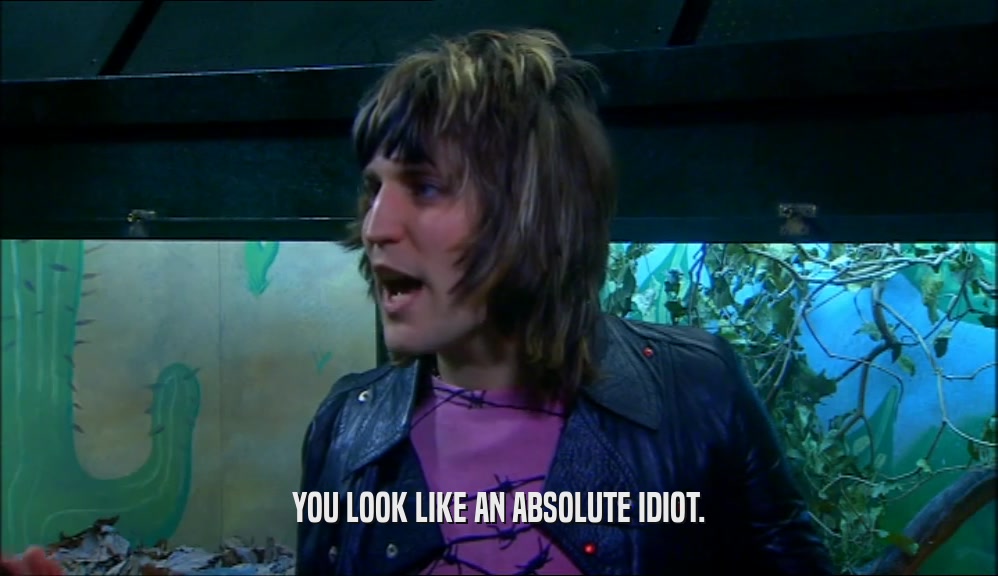 YOU LOOK LIKE AN ABSOLUTE IDIOT.  