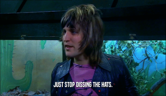 JUST STOP DISSING THE HATS.  