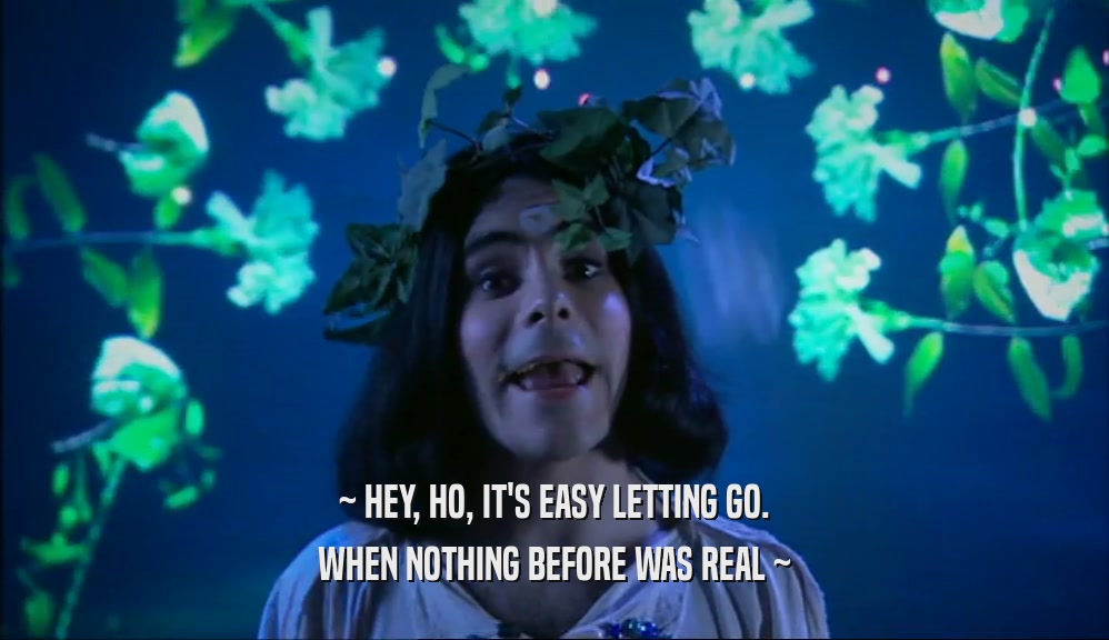 ~ HEY, HO, IT'S EASY LETTING GO. WHEN NOTHING BEFORE WAS REAL ~ 