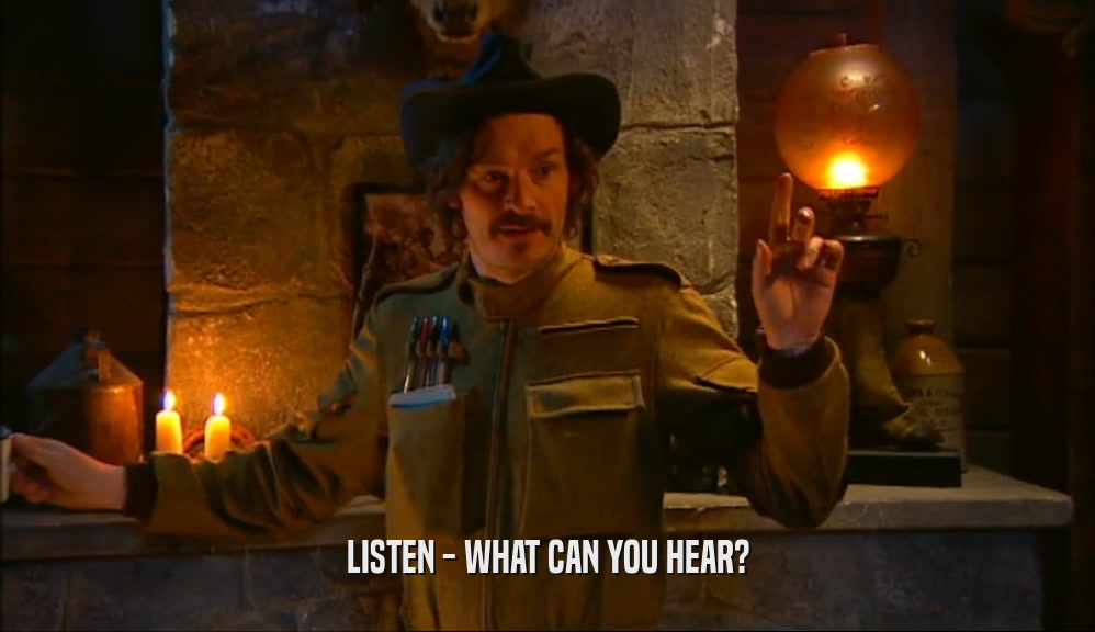 LISTEN - WHAT CAN YOU HEAR?
  
