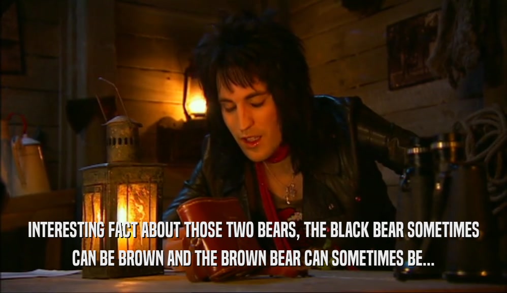 INTERESTING FACT ABOUT THOSE TWO BEARS, THE BLACK BEAR SOMETIMES CAN BE BROWN AND THE BROWN BEAR CAN SOMETIMES BE... 
