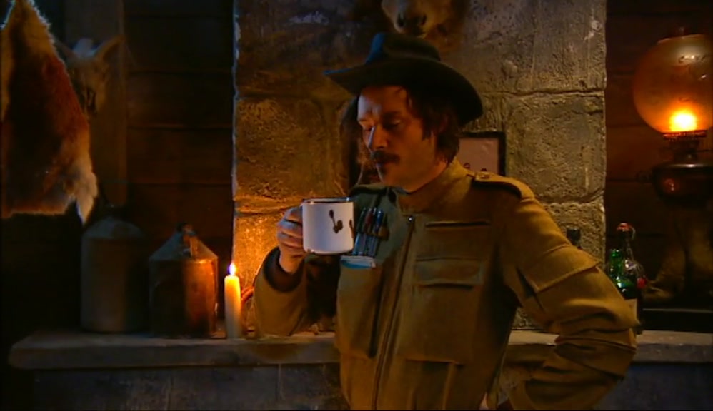 A ROARING FIRE, CUP OF TEA, WHAT MORE DO YOU NEED, EH?  