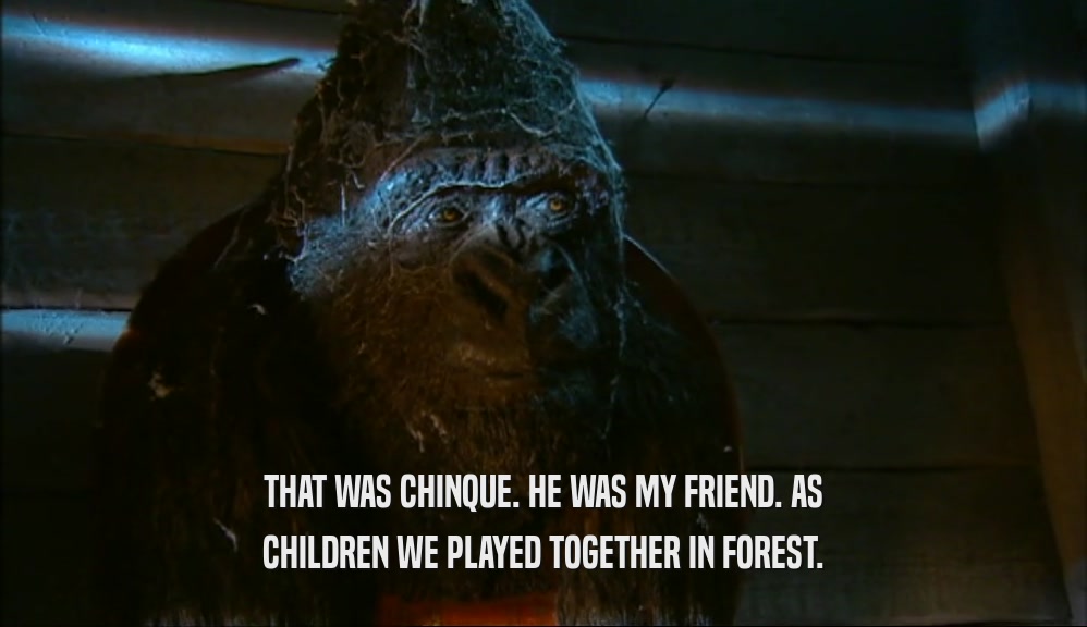 THAT WAS CHINQUE. HE WAS MY FRIEND. AS CHILDREN WE PLAYED TOGETHER IN FOREST. 