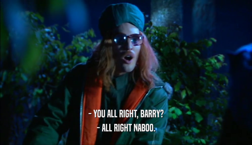 - YOU ALL RIGHT, BARRY? - ALL RIGHT NABOO. 