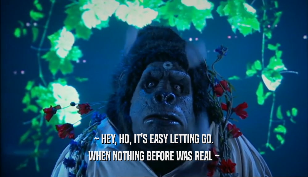 ~ HEY, HO, IT'S EASY LETTING GO. WHEN NOTHING BEFORE WAS REAL ~ 
