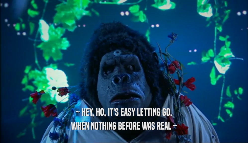 ~ HEY, HO, IT'S EASY LETTING GO. WHEN NOTHING BEFORE WAS REAL ~ 