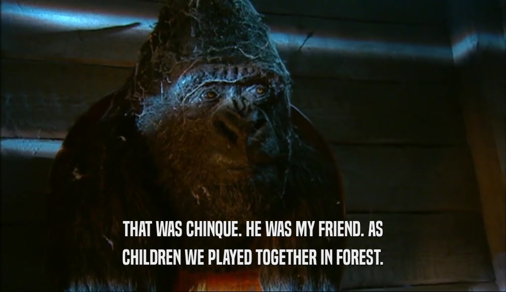 THAT WAS CHINQUE. HE WAS MY FRIEND. AS CHILDREN WE PLAYED TOGETHER IN FOREST. 