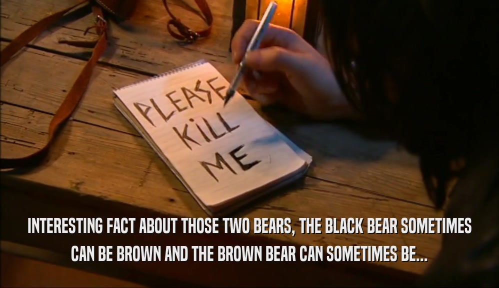INTERESTING FACT ABOUT THOSE TWO BEARS, THE BLACK BEAR SOMETIMES CAN BE BROWN AND THE BROWN BEAR CAN SOMETIMES BE... 