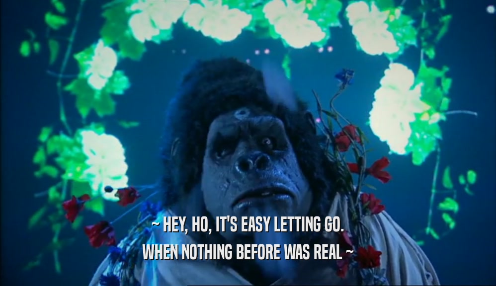 ~ HEY, HO, IT'S EASY LETTING GO. WHEN NOTHING BEFORE WAS REAL ~ 