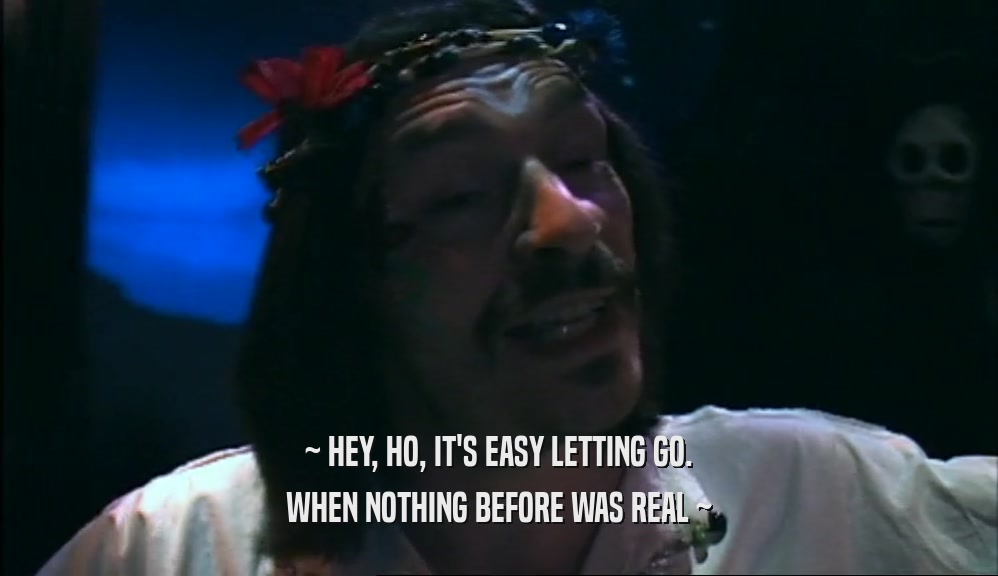 ~ HEY, HO, IT'S EASY LETTING GO. WHEN NOTHING BEFORE WAS REAL ~ 