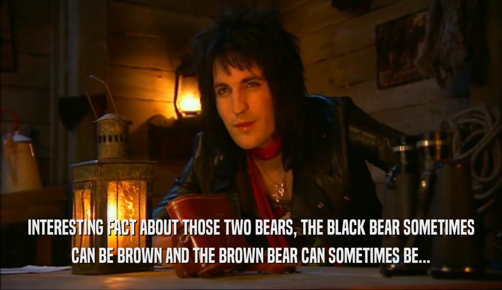 INTERESTING FACT ABOUT THOSE TWO BEARS, THE BLACK BEAR SOMETIMES CAN BE BROWN AND THE BROWN BEAR CAN SOMETIMES BE... 