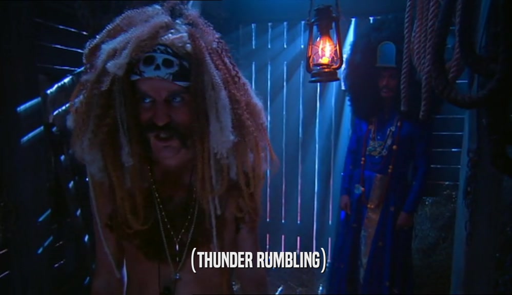 (THUNDER RUMBLING)  
