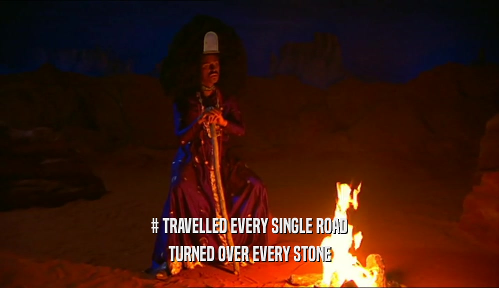 # TRAVELLED EVERY SINGLE ROAD TURNED OVER EVERY STONE 