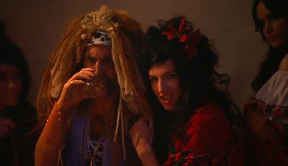 SHE HAS VISIONS AND SHE DRINKS HER OWN URINE.  
