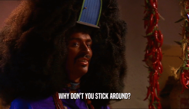 WHY DON'T YOU STICK AROUND?  