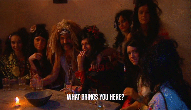 WHAT BRINGS YOU HERE?  
