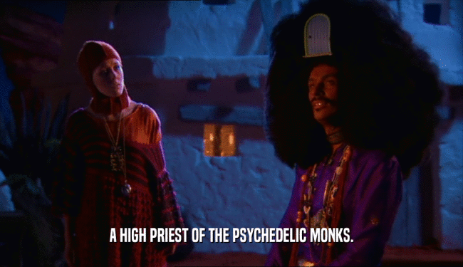 A HIGH PRIEST OF THE PSYCHEDELIC MONKS.  