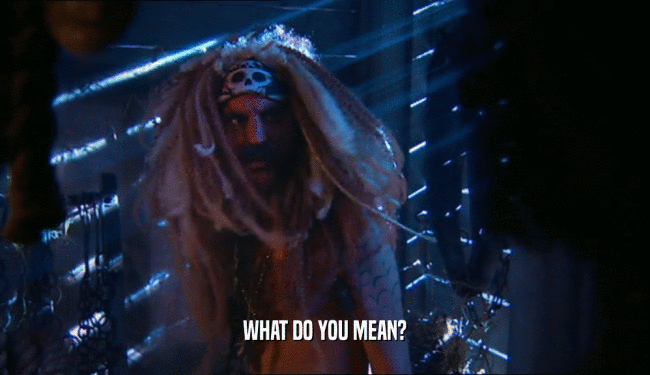 WHAT DO YOU MEAN?  