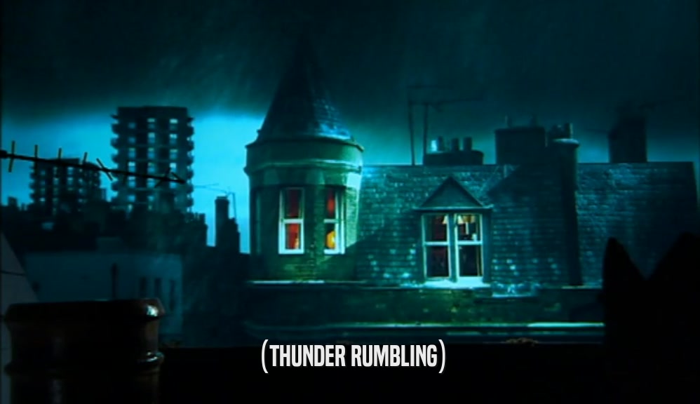 (THUNDER RUMBLING)  