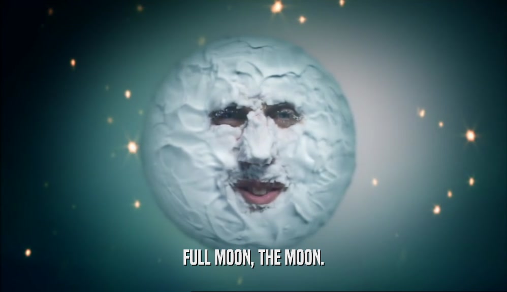 FULL MOON, THE MOON.  