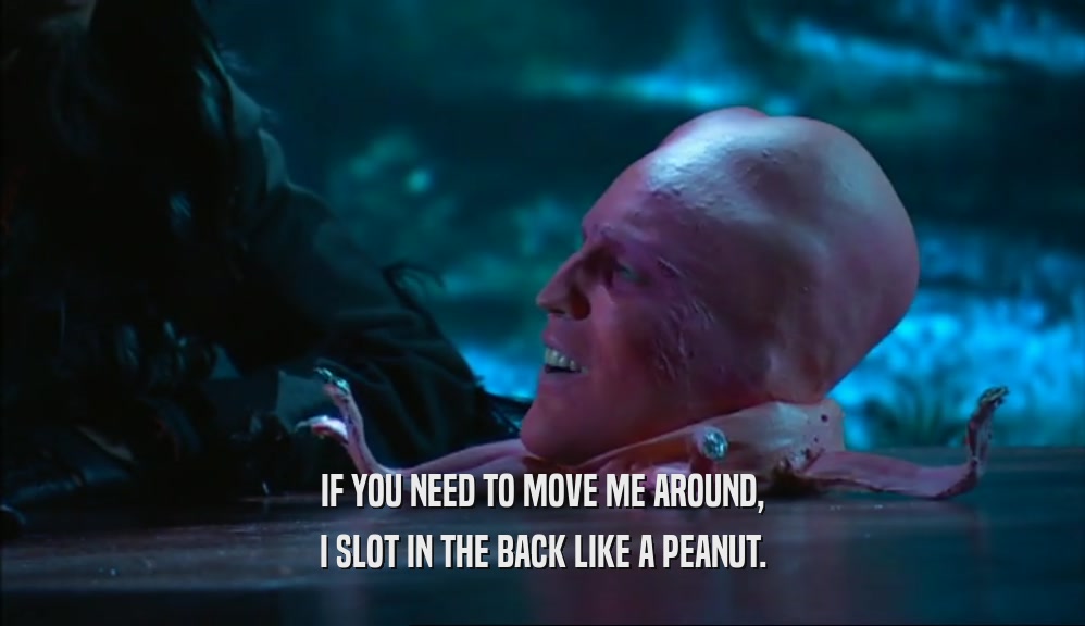 IF YOU NEED TO MOVE ME AROUND, I SLOT IN THE BACK LIKE A PEANUT. 