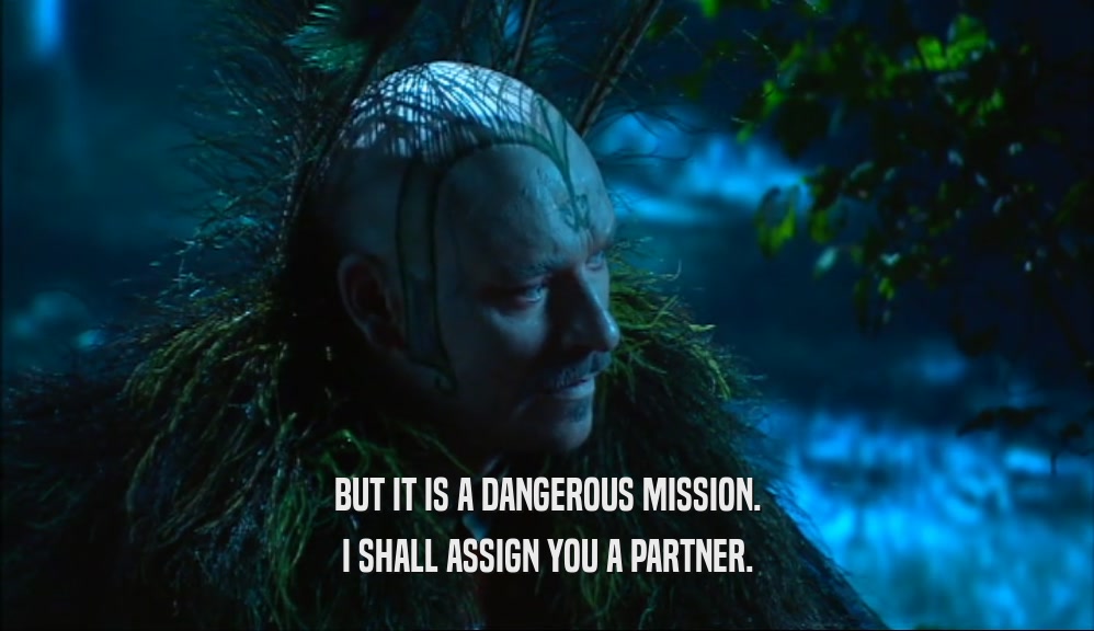 BUT IT IS A DANGEROUS MISSION. I SHALL ASSIGN YOU A PARTNER. 