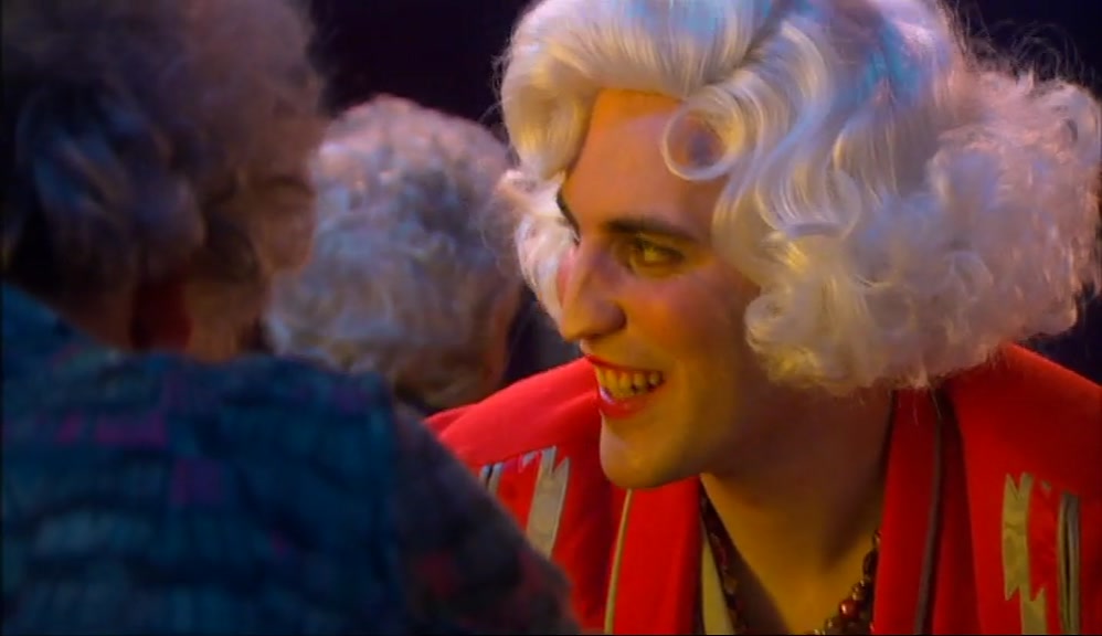 -VINCE, WHAT COLOUR WAS HER CARDIGAN? -HMM? 