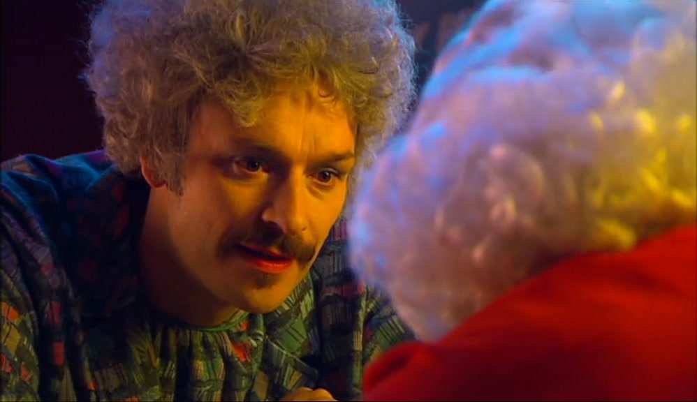 -VINCE, WHAT COLOUR WAS HER CARDIGAN? -HMM? 